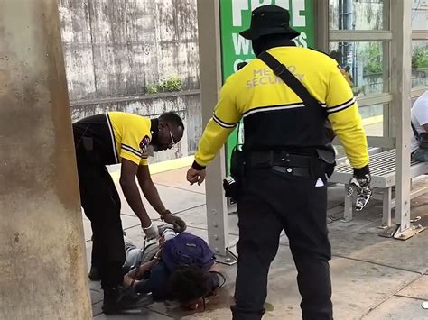 Video shows St. Louis security guard punch man lying on light rail platform